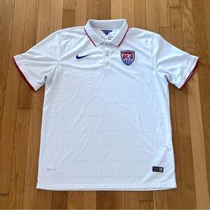 Nike x USMNT Soccer Jersey 2014 World Cup White Mens XL Collared